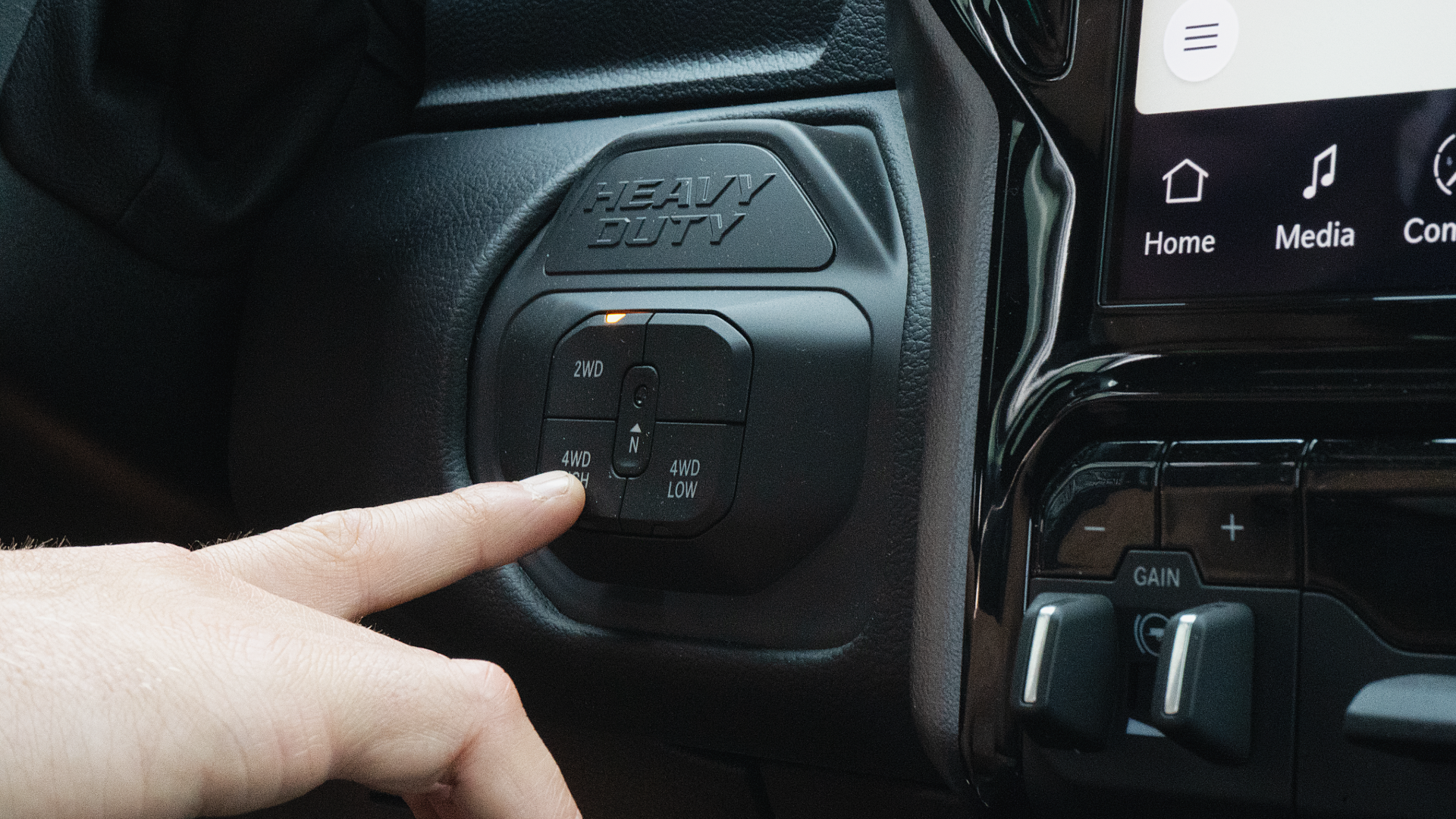 RAM heavy-duty four-wheel-drive control detail